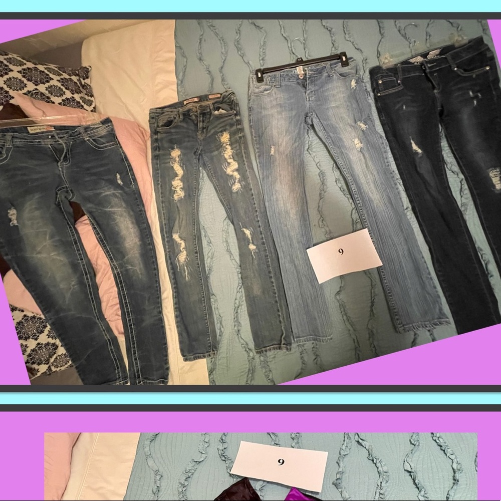 Paris blues Mudd papaya distressed jeans lot
